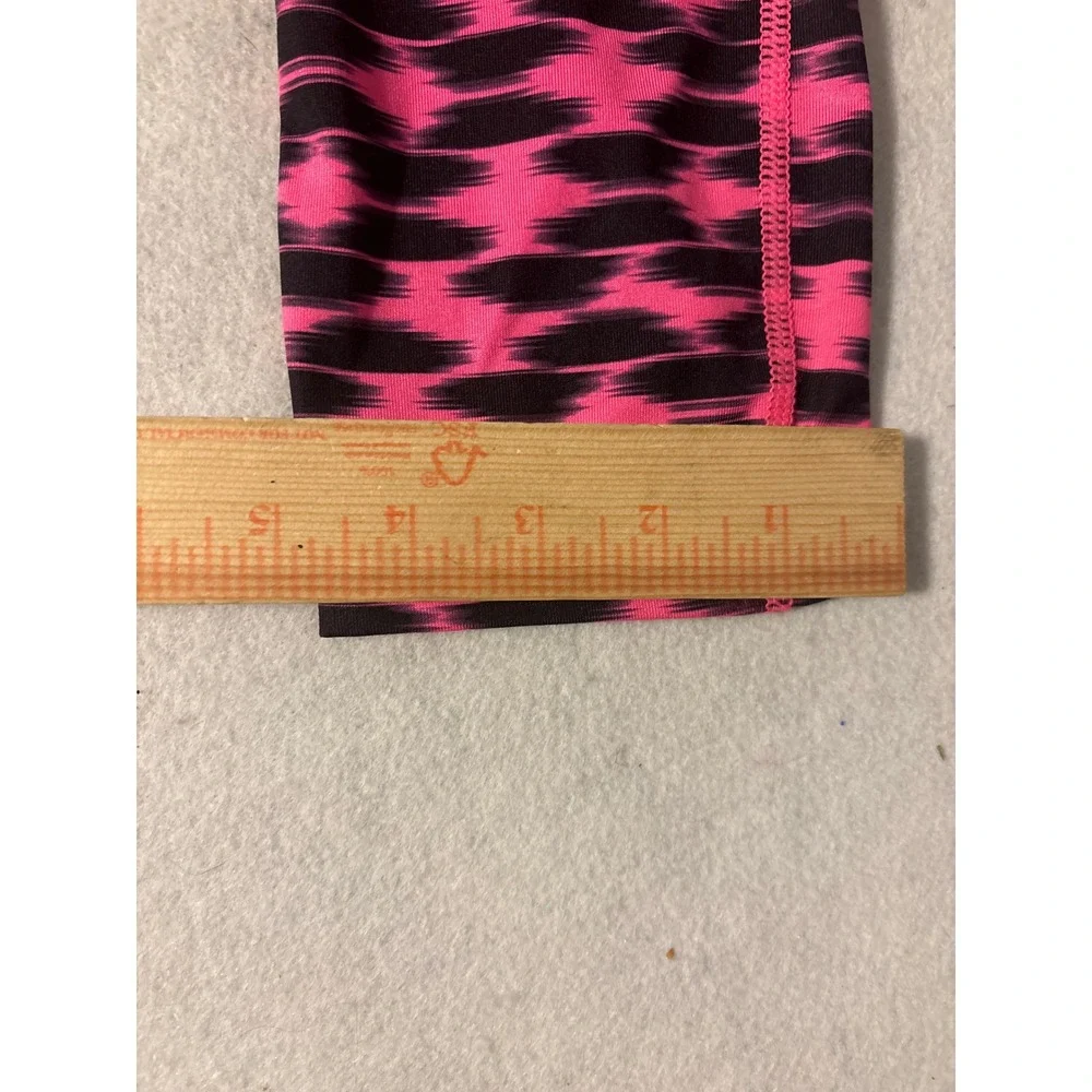 Nike Dri-Fit Pro Running Cropped Leggings Pink Black Ikat Pattern XS‎